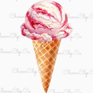 Icecream Strawberry Marble